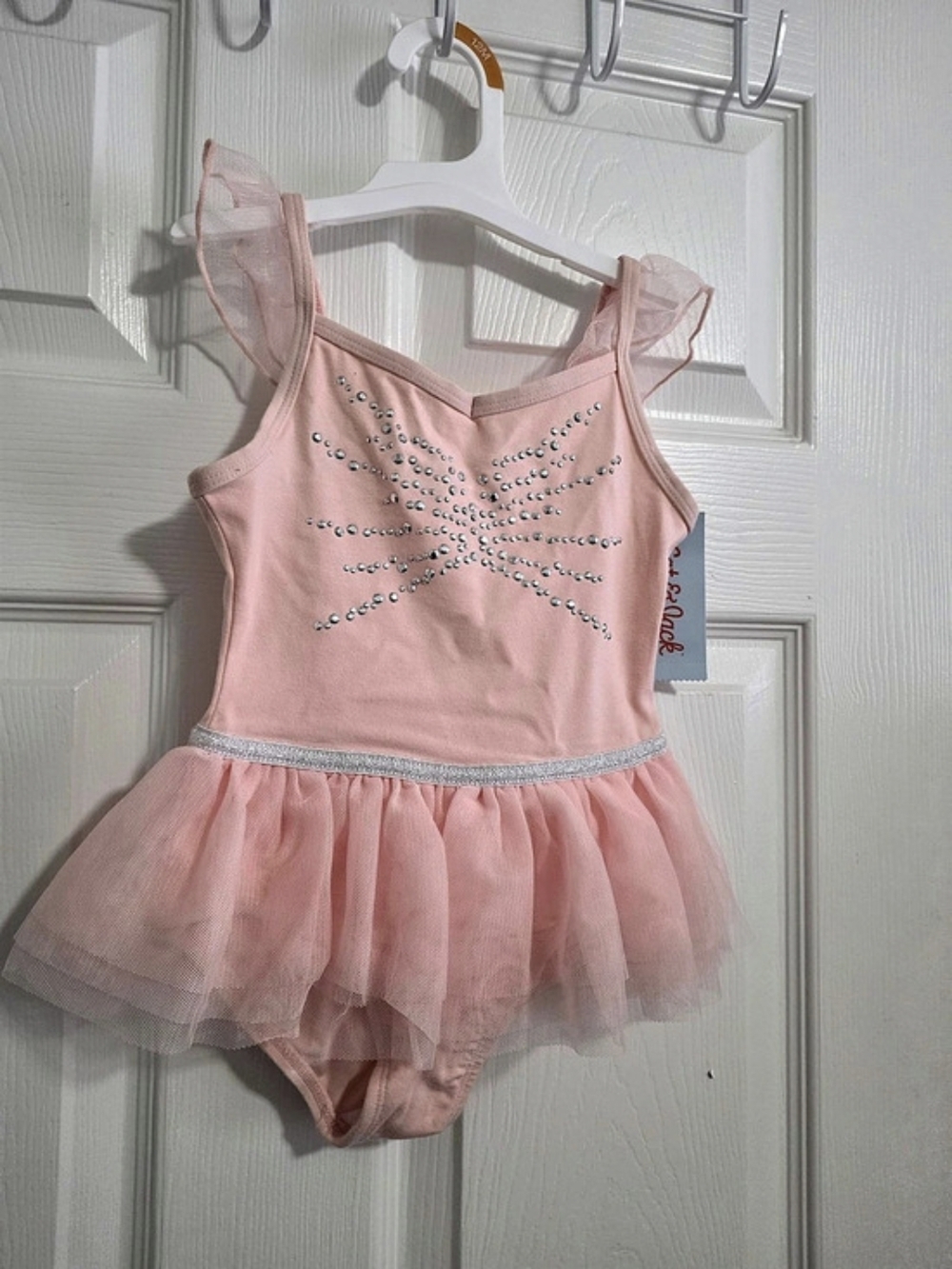 Cat & Jack Pink Embellished Formal Romper